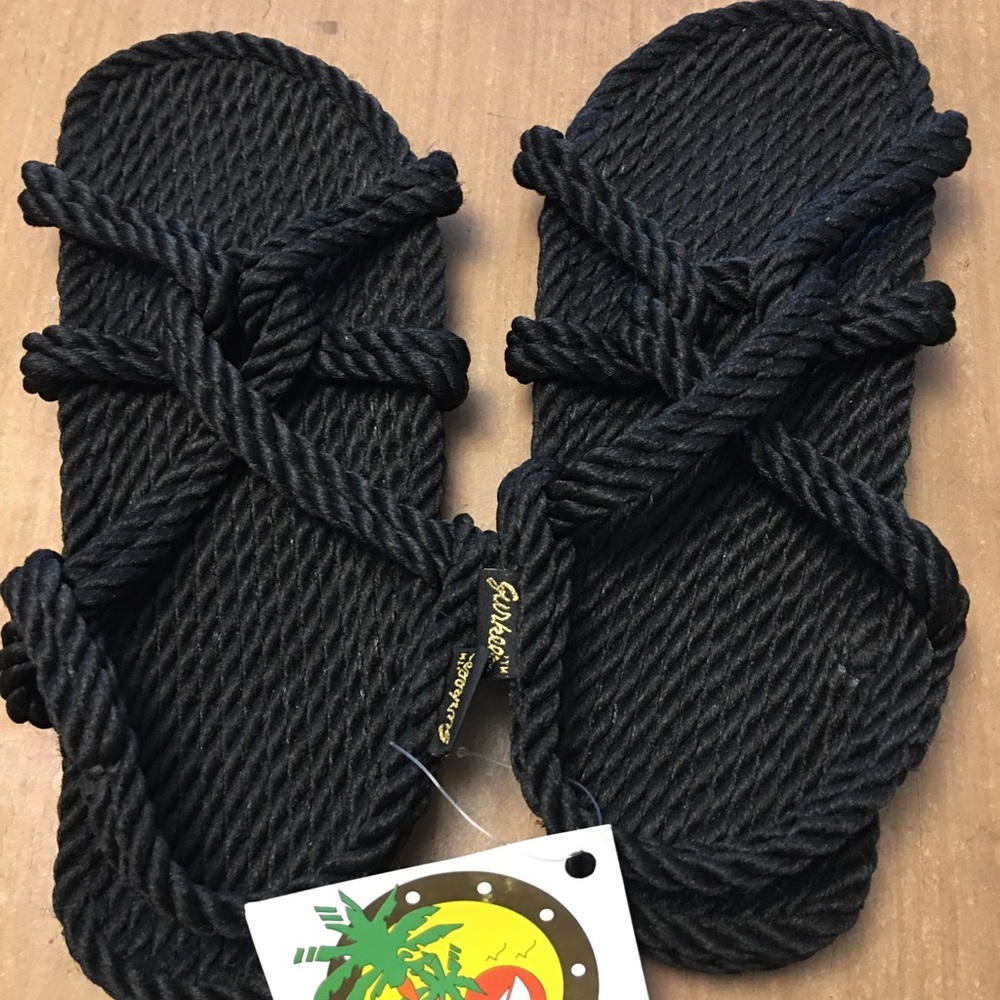 Rope Sandals Black